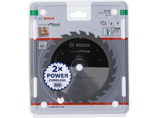 Bosch RUNDSAVKLINGE ACCU STD TRÆ 140X12,7MM24T