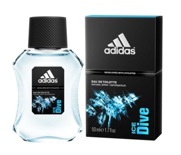 Adidas Ice Dive, Miehet, 50 ml, Geranium, patchouli, santelipuu, meripihka, tonkapavut, vanilja, bergamotti, greippi, laventeli, suihke