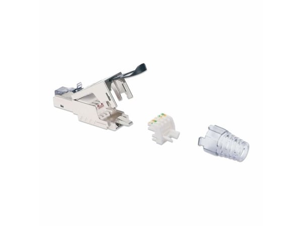 Intellinet 790741, RJ45, Rustfritt stål, Hankjønn, Rett, Cat6a, U/FTP (STP)
