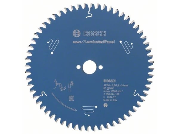 Bosch RUNDSAVKL 190X20X2,6MM 60T EXP LAMINOITU