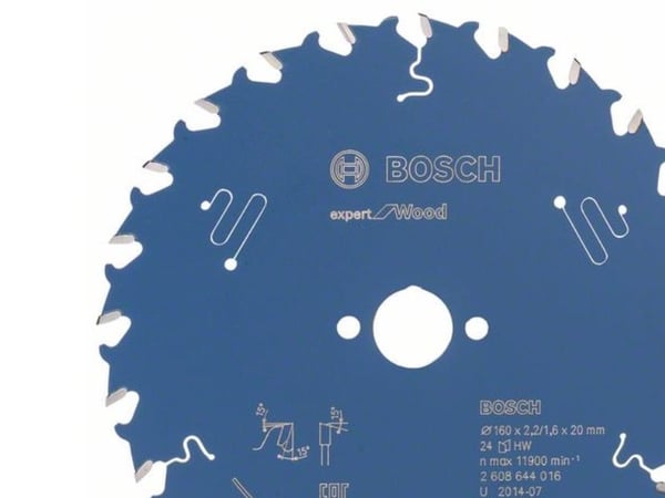 Bosch RUNDSAVKL 160X20X2,2/1,6MM 24T EXP WOOD