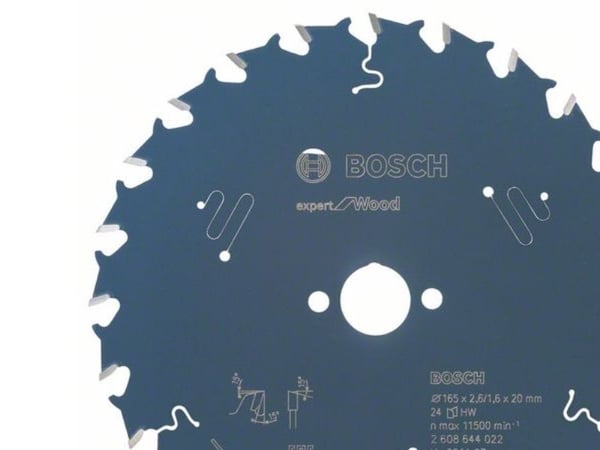 Bosch RUNDSAVKLINGE 165X20X2,6MM 24T EXP WOOD