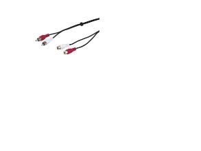 Goobay 50025, 2 x RCA, Hankjønn, 2 x RCA, Hunkjønn, 1,5 m, Sort