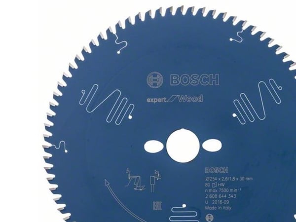 Bosch Expert for Wood - Sirkelformet sagblad - for tre - 254 mm - 80 tenner
