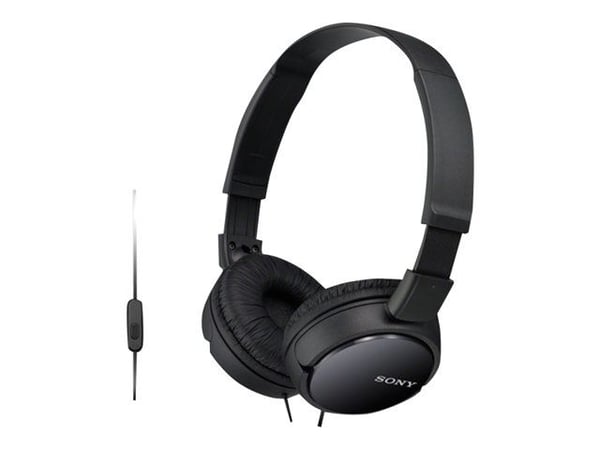 Sony MDR-ZX110 - Hovedtelefoner - on ear - kabling - 3,5 mm jackstik - sort
