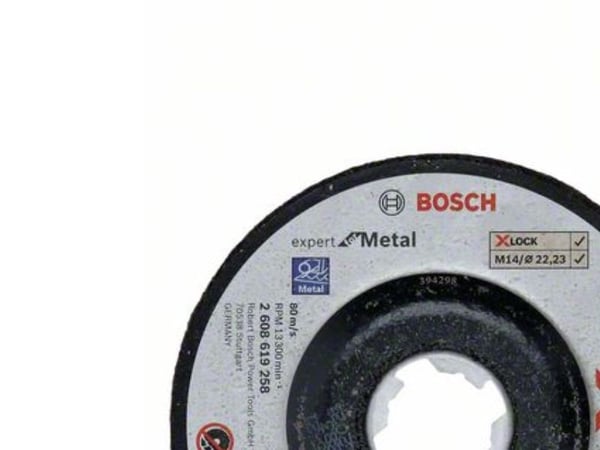 Bosch Expert for Metal - Slipeskive - for metallrør, ikke-jernholdig metall, stål, metall profiles - 115 mm - grovkorn: A30T-BF