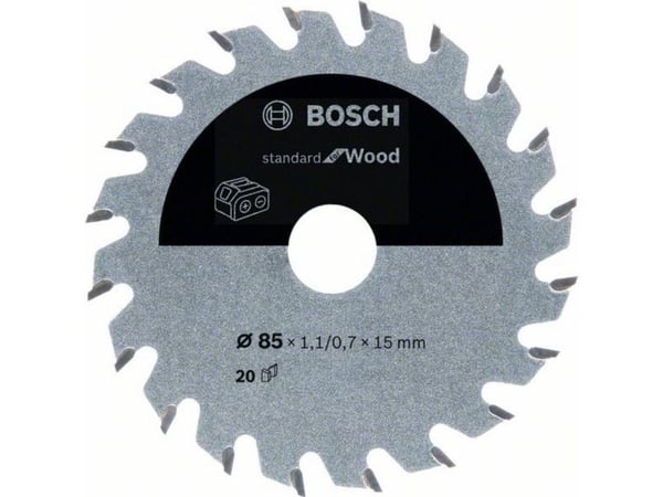 Bosch RUNDSAVKLINGE ACCU STD TRÆ 85X15MM 20 T