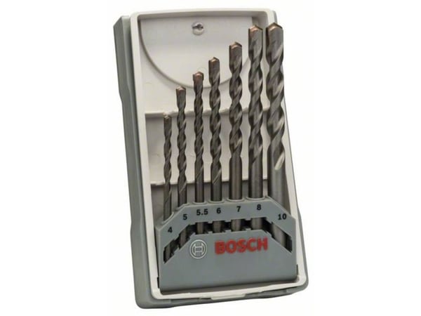 Bosch CYL-3 - Borsett - for betong, murverk, kalkstein, stein, kunstig stein - 7 deler - lengde: 75 mm, 85 mm, 100 mm, 120 mm