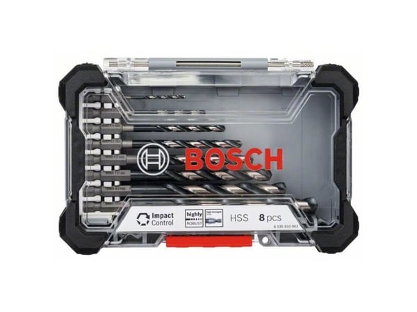 Bosch Impact Control - Borsett - bor - 8 deler - H8 - heksagonal