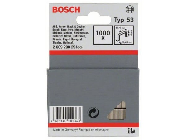 Bosch KLAMMER TYYPPI 53 11,4x0,74X4 MM 1000 STK
