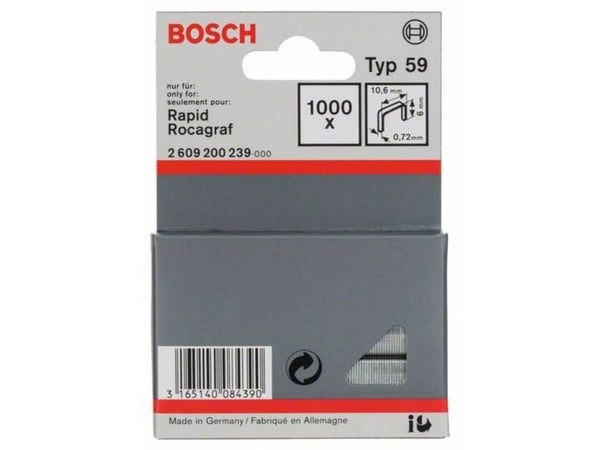 Bosch KLAMMER TYYPPI 59 6X10,6MM 1000 STK