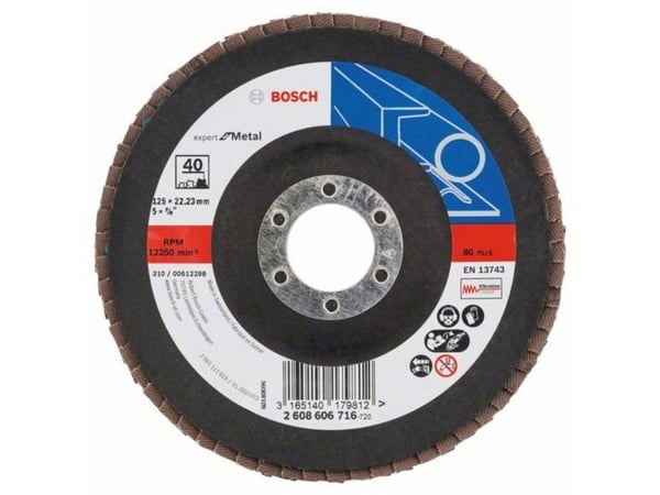 Bosch LAMELSLIBESKIVE B:M 125X22MM K40 SKRÅ