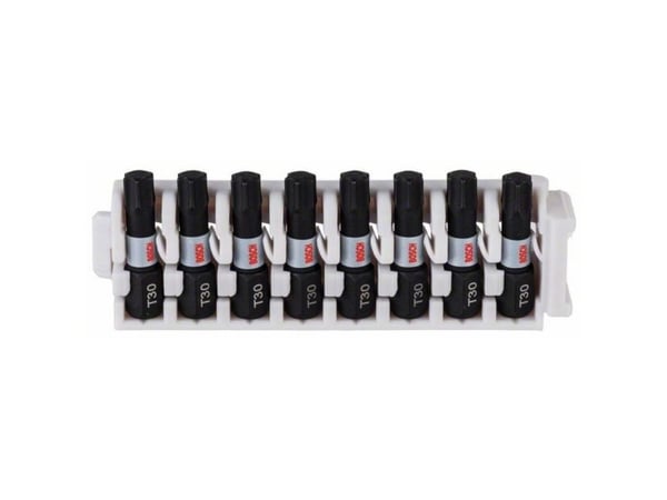 Bosch-tilbehør 2608522382 slagbits-sett Impact Control, 8 deler, med T30, 25 mm