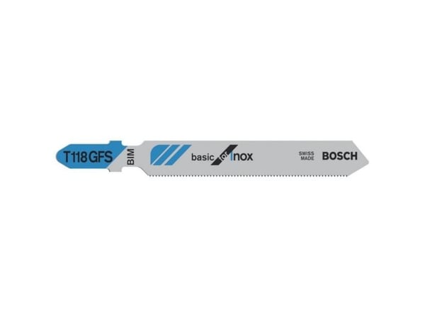 Bosch stikksagblad T 118 GFS, Basic for Inox, 5-pak 2608636496