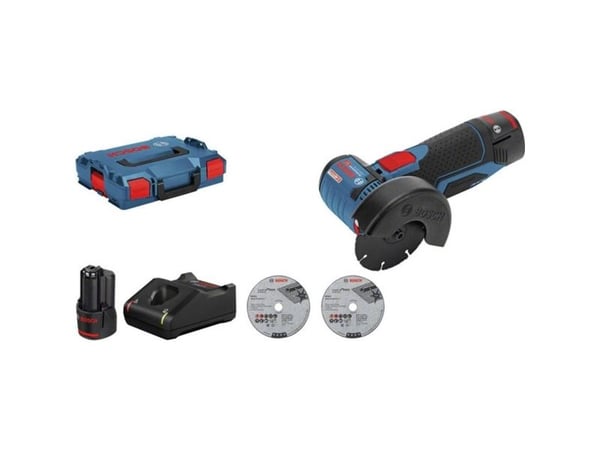 Bosch vinkelsliber GWS 12V-76, 2 x 12 V/3,0 Ah