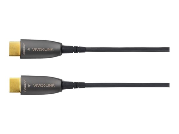 VivoLink Pro - High Speed - HDMI-kabel - HDMI hann til HDMI hann - 7.5 m - fiberoptisk - svart - formstøpt, 4 K 60 Hz (4096 x 2160) støtte