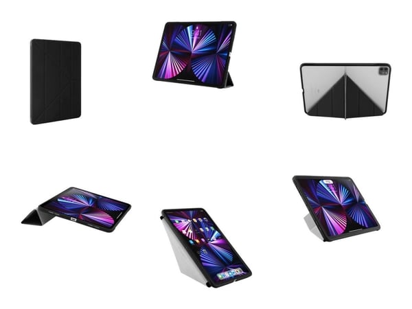 Pipetto Original Origami No1 - Lommebok for nettbrett - termoplast-polyuretan (TPU) - svart - 11" - for Apple 11-inch iPad Pro (1. generasjon, 2. g...