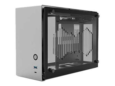 Zalman M2 mini - MT - mini-ITX - sidepanel med vindu (akryl) - ingen strømforsyning (SFX12V) - sølv - USB