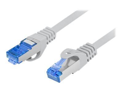 Lanberg - Koblingskabel - RJ-45 (hann) til RJ-45 (hann) - S/FTP - CAT 6a - flertrådet - grå, RAL 7035