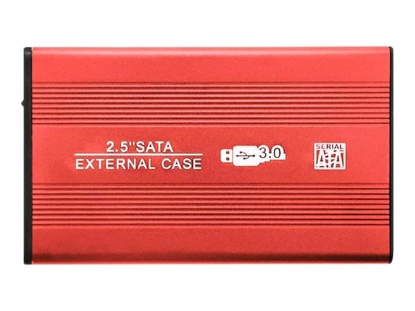 Qoltec - Lagringspakning - 2.5" - SATA 6Gb/s - USB 3.0 - rød