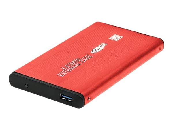 Qoltec - Lagringspakning - 2.5" - SATA 6Gb/s - USB 3.0 - rød