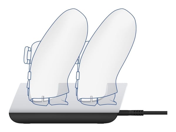 Trust GXT 254 - Ladestativ - 2 utgangskontakter (USB-C) - hvit - for Sony DualSense