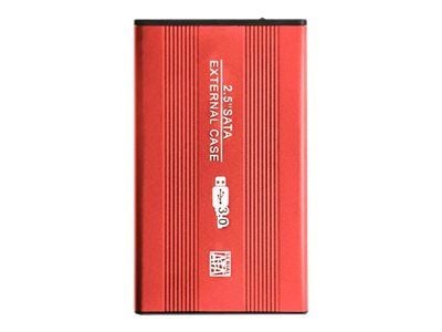 Qoltec - Förvaringslåda - 2.5" - SATA 6Gb/s - USB 3.0 - röd