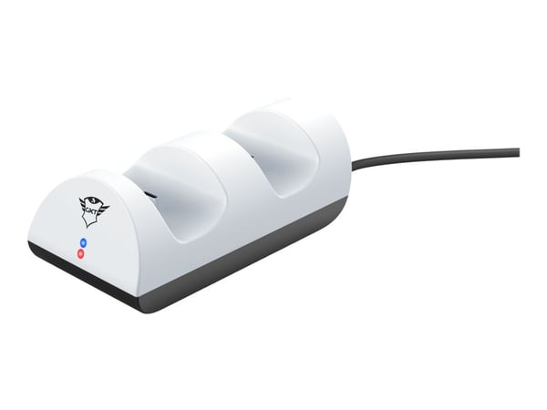 Trust GXT 254 - Ladestativ - 2 utgangskontakter (USB-C) - hvit - for Sony DualSense