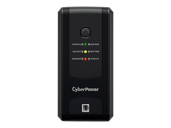 CyberPower UT Series UT850EG - UPS - AC 230 V - 425 watt - 850 VA - enkeltfase - USB - utgangskontakter: 3 - svart