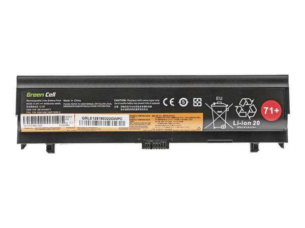 Green Cell - Batteri til bærbar PC - litiumion - 6-cellers - 4400 mAh - for Lenovo ThinkPad L560 20F1, 20F2; L570 20J8, 20J9, 20JQ, 20JR