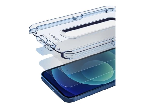 Spigen GLAS.tR EZ Fit - Skärmskydd för mobiltelefon - glas - 5.4" - klar - för Apple iPhone 12 mini
