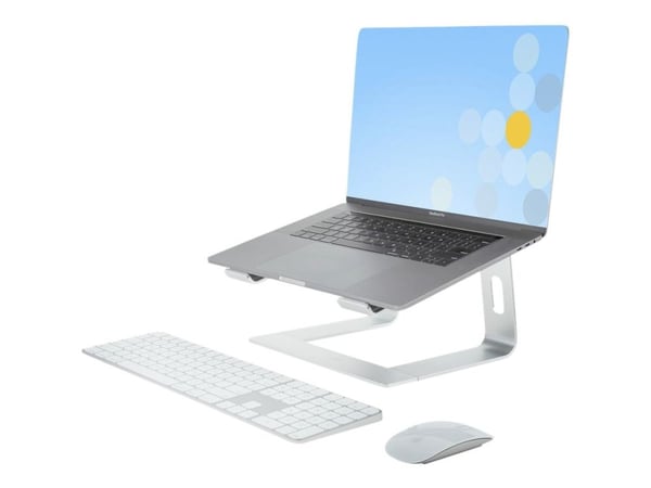 Startech Laptop Stand for Desk, 5kg/11lb, Aluminum, Silver, Ergonomic - Notebookstativ - 13" - 17" - sølv