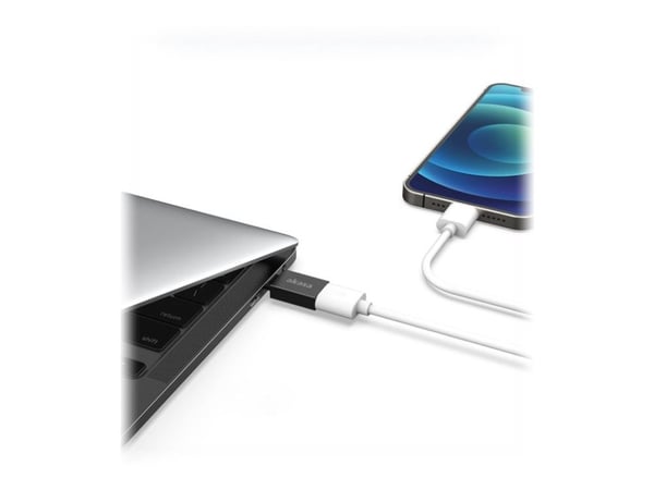 Akasa - USB-sovitin - USB-C (han) til USB Type A (hun) - USB 3.2 Gen 2 - 5 V - 3 A - sort (pakke med 2)