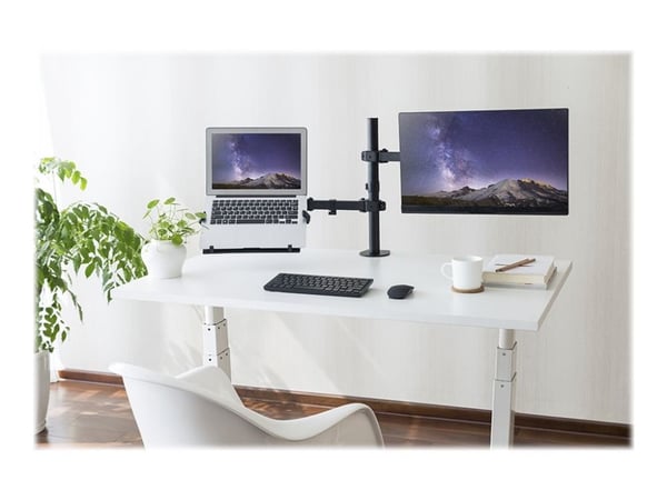 DELTACO Office ARM-0540 - Monteringskomponent (holder) - for notebook - stål, plastikk - matt svart - skjermstørrelse: 10"-15.6" - armmonterbar, sk...