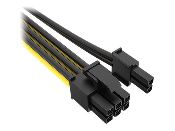 Akasa - Strømadapter - 8-pins EPS12V (hunn) til 8-pins PCIe-strøm (6+2) (hann) - 20 cm