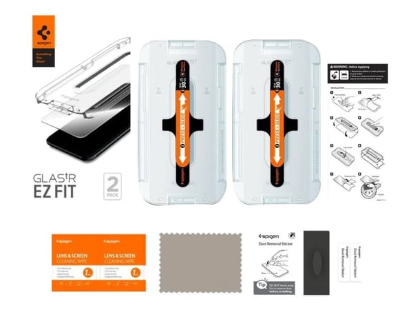 Spigen GLAS.tR EZ Fit - Skärmskydd för mobiltelefon - glas - 5.4" - klar - för Apple iPhone 12 mini