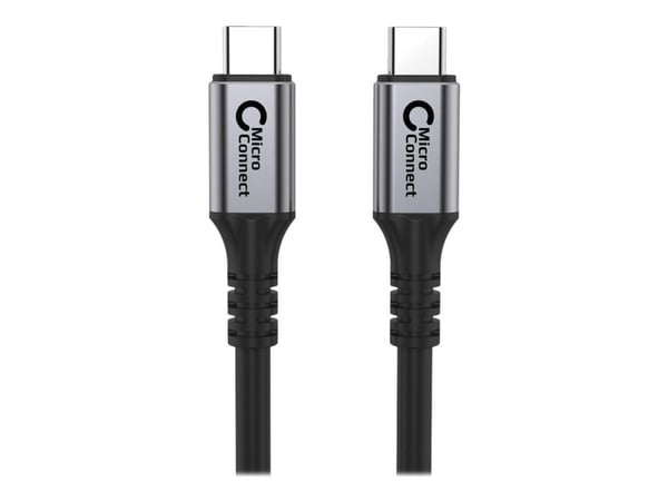 MicroConnect Premium - USB-kabel - USB-C (hann) til USB-C (hann) - USB4 Gen3x2 - 20 V - 5 A - 1 m - 5 K 60 Hz (5120 x 2880) støtte - svart