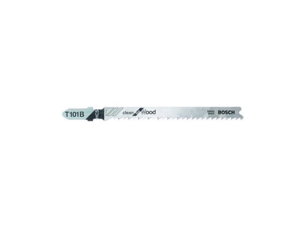 Bosch clean for Wood T 101 B - Stikksagblad - for kartong, kryssfinér, fiberplate, bløtt tre, epoksy, ikke-slipende trematerialer - 3 deler - T-ska...