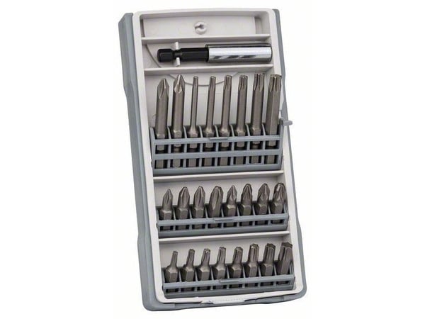 Bosch - Spissett for skrutrekker - 25 deler - T10, T15, T20, T25, T30, T40, PH2, PZ2 - lengde: 25 mm, 49 mm