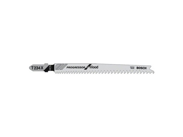 Bosch Progressor for Wood T 234 X - Stikksagblad - for tre, kartong, fiberplate, bløtt tre, ikke-slipende trematerialer - 3 deler - T-skaft - lengd...