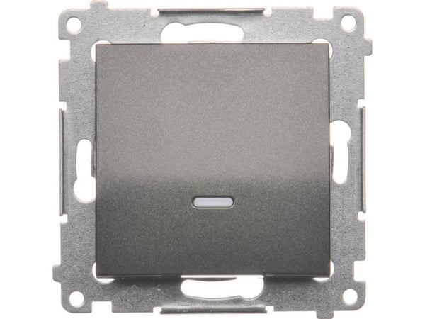 Kontakt-Simon DP1L.01/48, Trykknapkontakt, Plast, Anthracit, IP20, IP44, 250 V, 10 A