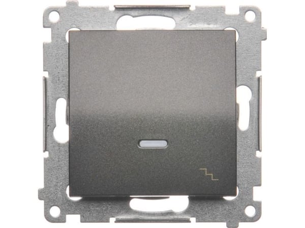 Kontakt-Simon DW6L.01/48, Plast, Anthracit, IP20, IP44, 250 V, 10 A, 75 mm