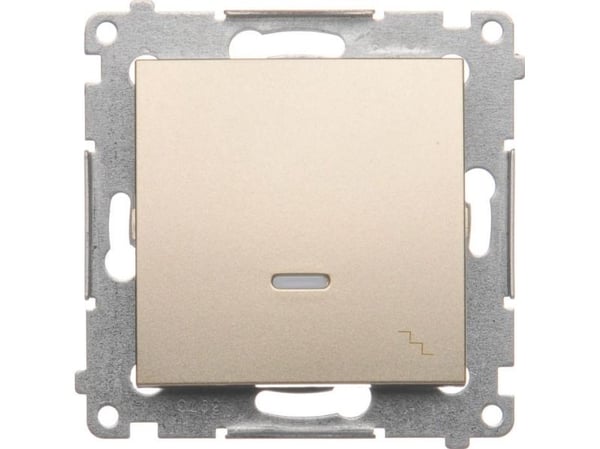 Contact-Simon DW6L.01/44, muovi, kultainen, IP20, IP44, 250 V, 10 A, 75 mm