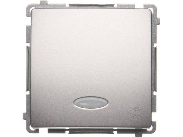 Kontakt-Simon BMS1L.01/43, Tryckknappsbrytare, Plast, Silver, IP20, IP44, 250 V, 10 A