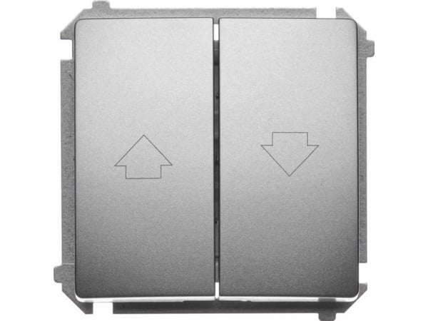 Kontakt-Simon BMZ1.01/29, Satinstål, IP20, IP44, 250 V, 10 A, 75 mm, 41 mm