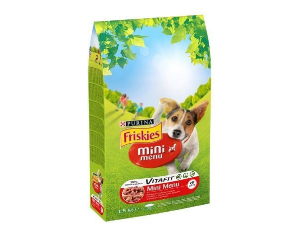 FRISKIES Mini Menu Beef with vegetables - torrfoder för hundar - 1,5 kg
