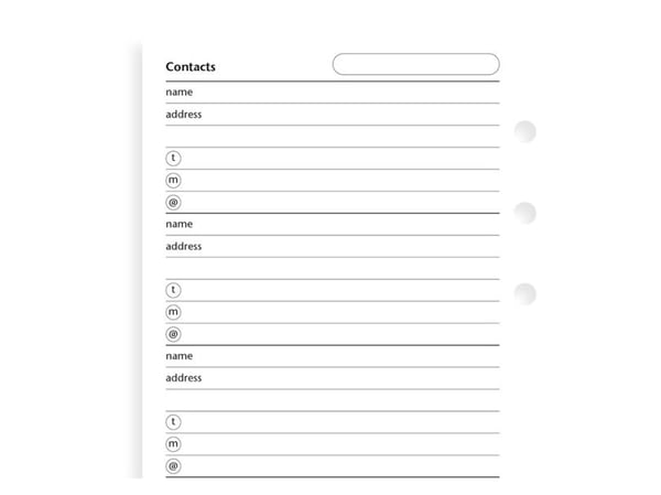 Filofax 130201, 95 mm, 171 mm