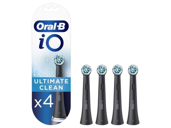 Oral-B iO Series iO Ultimate Clean - Ylimääräinen hammasharjan pää - hammasharjalle - musta (4 kpl pakkaus) - iO Series 9