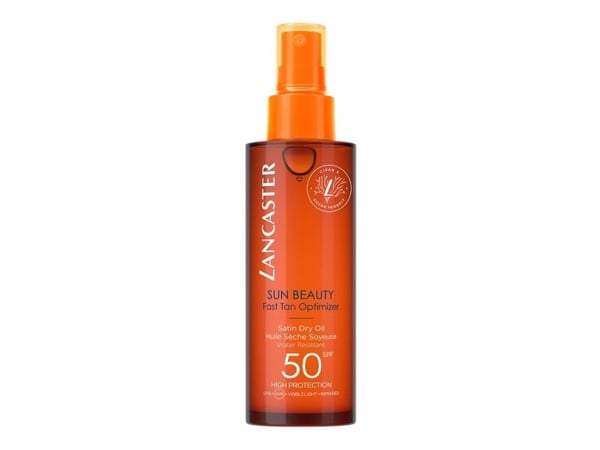 Lancaster Sun Beauty Satin Dry Oil Water-resistant Fast Tan Optimizer SPF50 150ml.