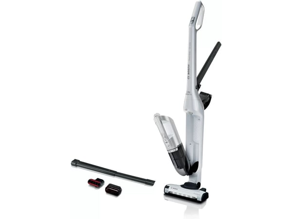 Bosch Flexxo BBH3ALL28 - Støvsuger - pinne/håndholdt (2-i-1) - uten pose - uten kabel - hvit metallisk